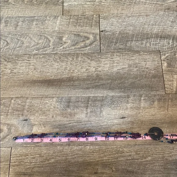 Amethyst Beaded Celestial Inspired Handmade Necklace with Circular Pendant - Picture 12 of 16